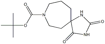 8-BOC-1,3,8-TRIAZA-SPIRO[4.6]UNDECANE-2,4-DIONE Struktur