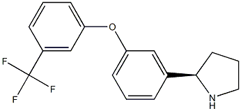 1-[3-((2R)PYRROLIDIN-2-YL)PHENOXY]-3-(TRIFLUOROMETHYL)BENZENE Struktur