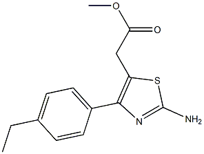 METHYL 2-(2-AMINO-4-(4-ETHYLPHENYL)THIAZOL-5-YL)ACETATE Struktur