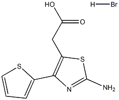 (2-AMINO-4-THIEN-2-YL-1,3-THIAZOL-5-YL)ACETIC ACID HYDROBROMIDE Struktur