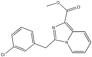 3-(3-CHLORO-BENZYL)-IMIDAZO[1,5-A]PYRIDINE-1-CARBOXYLIC ACID METHYL ESTER Struktur