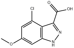 4-CHLORO-6-METHOXY-3-(1H)INDAZOLE CARBOXYLIC ACID Struktur