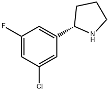 (2S)-2-(5-CHLORO-3-FLUOROPHENYL)PYRROLIDINE Struktur