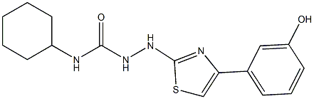 N-CYCLOHEXYL-2-[4-(3-HYDROXYPHENYL)-1,3-THIAZOL-2-YL]HYDRAZINECARBOXAMIDE Struktur