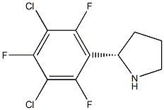 (2S)-2-(3,5-DICHLORO-2,4,6-TRIFLUOROPHENYL)PYRROLIDINE Struktur