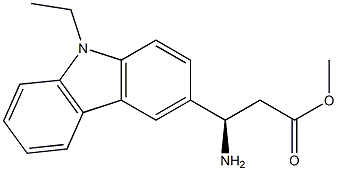 METHYL (3R)-3-AMINO-3-(9-ETHYLCARBAZOL-3-YL)PROPANOATE Struktur