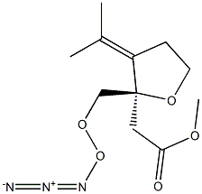 2-(3R-AZIDO-4R-OXY-5R-OXYMETHYL-ISOPROPYLIDENE-TETRAHYDROFURANE-2R-YL)-ACETIC ACID METHYL ESTER Struktur