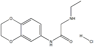 N-2,3-DIHYDRO-1,4-BENZODIOXIN-6-YL-2-(ETHYLAMINO)ACETAMIDE HYDROCHLORIDE Struktur