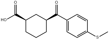 CIS-3-(4-THIOMETHYLBENZOYL)CYCLOHEXANE-1-CARBOXYLIC ACID Struktur