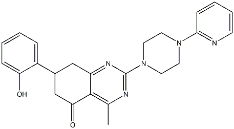 7-(2-HYDROXYPHENYL)-4-METHYL-2-[4-(2-PYRIDINYL)-1-PIPERAZINYL]-7,8-DIHYDRO-5(6H)-QUINAZOLINONE Struktur