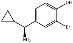 4-((1S)AMINOCYCLOPROPYLMETHYL)-2-BROMOPHENOL Struktur