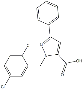 1-(2,5-DICHLOROBENZYL)-3-PHENYL-1H-PYRAZOLE-5-CARBOXYLIC ACID Struktur