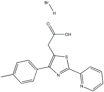 [4-(4-METHYLPHENYL)-2-PYRIDIN-2-YL-1,3-THIAZOL-5-YL]ACETIC ACID HYDROBROMIDE Struktur