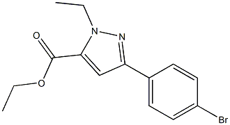 ETHYL 3-(4-BROMOPHENYL)-1-ETHYL-1H-PYRAZOLE-5-CARBOXYLATE Struktur