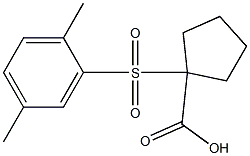 1-[(2,5-DIMETHYLPHENYL)SULFONYL]CYCLOPENTANECARBOXYLIC ACID Struktur