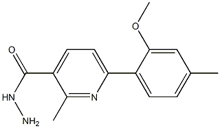 6-(2-METHOXY-4-METHYLPHENYL)-2-METHYLPYRIDINE-3-CARBOHYDRAZIDE Struktur