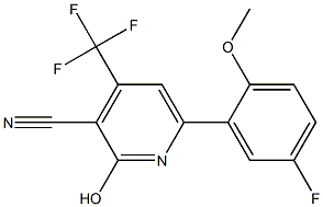 6-(5-FLUORO-2-METHOXYPHENYL)-4-(TRIFLUOROMETHYL)-2-HYDROXYPYRIDINE-3-CARBONITRILE Struktur