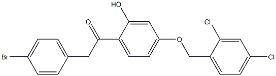 1-(4-(2,4-DICHLOROBENZYLOXY)-2-HYDROXYPHENYL)-2-(4-BROMOPHENYL)ETHANONE Struktur