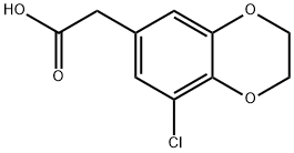 (8-CHLORO-2,3-DIHYDRO-1,4-BENZODIOXIN-6-YL)ACETIC ACID Struktur