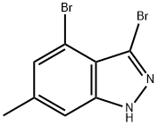 3,4-DIBROMO-6-METHYL-(1H)INDAZOLE Struktur