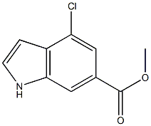 4-CHLORO-6-INDOLECARBOXYLIC ACID METHYL ESTER Struktur