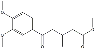 METHYL 5-(3,4-DIMETHOXYPHENYL)-3-METHYL-5-OXOVALERATE Struktur