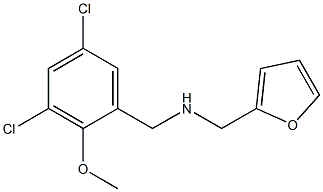 1-(3,5-DICHLORO-2-METHOXYPHENYL)-N-(2-FURYLMETHYL)METHANAMINE Struktur