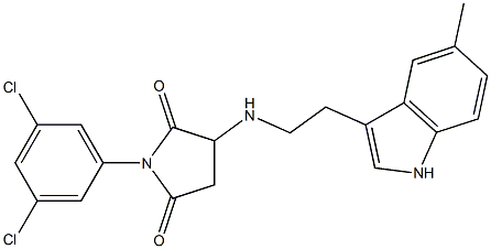 1-(3,5-DICHLOROPHENYL)-3-{[2-(5-METHYL-1H-INDOL-3-YL)ETHYL]AMINO}PYRROLIDINE-2,5-DIONE Struktur