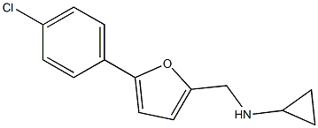 N-((5-(4-CHLOROPHENYL)-2-FURYL)METHYL)CYCLOPROPANAMINE Struktur