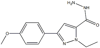 1-ETHYL-3-(4-METHOXYPHENYL)-1H-PYRAZOLE-5-CARBOHYDRAZIDE Struktur