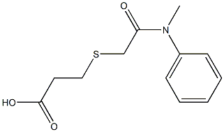 3-((2-(METHYL(PHENYL)AMINO)-2-OXOETHYL)THIO)PROPANOIC ACID Struktur