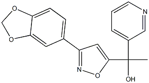 1-[3-(1,3-BENZODIOXOL-5-YL)ISOXAZOL-5-YL]-1-PYRIDIN-3-YLETHANOL Struktur