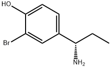 4-((1S)-1-AMINOPROPYL)-2-BROMOPHENOL Struktur