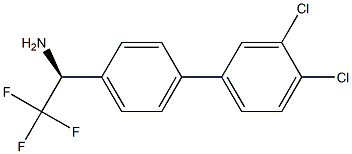 (1S)-1-[4-(3,4-DICHLOROPHENYL)PHENYL]-2,2,2-TRIFLUOROETHYLAMINE Struktur