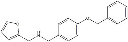 N-(4-(BENZYLOXY)BENZYL)-N-(2-FURYLMETHYL)AMINE Struktur