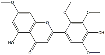 5-HYDROXY-2-(4-HYDROXY-2,3,5-TRIMETHOXY-PHENYL)-7-METHOXY-CHROMEN-4-ONE Struktur