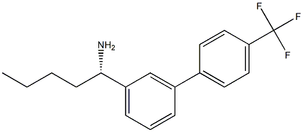 (1S)-1-(3-[4-(TRIFLUOROMETHYL)PHENYL]PHENYL)PENTYLAMINE Struktur