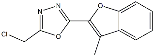 2-(CHLOROMETHYL)-5-(3-METHYL-1-BENZOFURAN-2-YL)-1,3,4-OXADIAZOLE Struktur