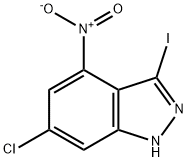 6-CHLORO-3-IODO-4-NITRO (1H)INDAZOLE Struktur