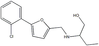 2-(((5-(2-CHLOROPHENYL)-2-FURYL)METHYL)AMINO)BUTAN-1-OL Struktur