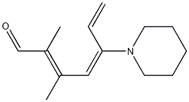 2,3-DIMETHYL-5-PIPERIDIN-1-YL-HEPTA-2,4,6-TRIENAL Struktur