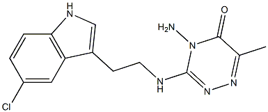 4-AMINO-3-{[2-(5-CHLORO-1H-INDOL-3-YL)ETHYL]AMINO}-6-METHYL-1,2,4-TRIAZIN-5(4H)-ONE Struktur