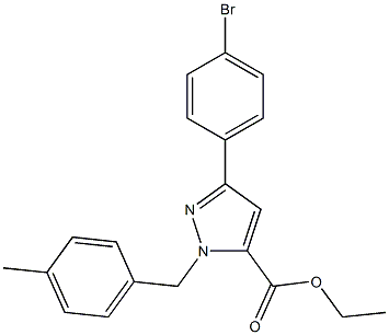 ETHYL 1-(4-METHYLBENZYL)-3-(4-BROMOPHENYL)-1H-PYRAZOLE-5-CARBOXYLATE Struktur