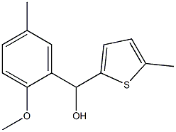 2-METHOXY-5-METHYLPHENYL-(5-METHYL-2-THIENYL)METHANOL Struktur