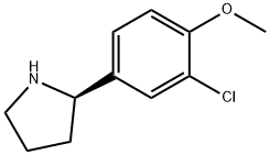 4-((2R)PYRROLIDIN-2-YL)-2-CHLORO-1-METHOXYBENZENE Struktur