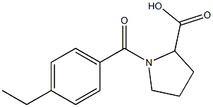 1-(4-ETHYLBENZOYL)PYRROLIDINE-2-CARBOXYLIC ACID Struktur