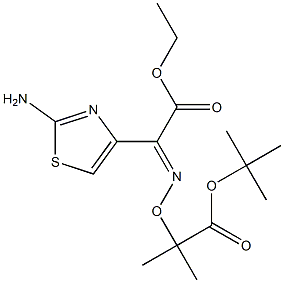 2-[(2-AMINOTHIAZOL-4-YL)ETHOXYCARBONYLMETHYLENEAMINOOXY]-2-METHYLPROPIONIC ACID TERT-BUTYL ESTER Struktur