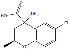 (2S)-4-AMINO-6-CHLORO-2-METHYLCHROMAN-4-CARBOXYLIC ACID Struktur