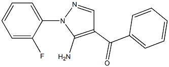 (5-AMINO-1-(2-FLUOROPHENYL)-1H-PYRAZOL-4-YL)(PHENYL)METHANONE Struktur