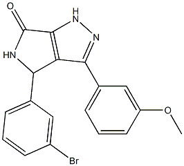 4-(3-BROMOPHENYL)-3-(3-METHOXYPHENYL)-4,5-DIHYDROPYRROLO[3,4-C]PYRAZOL-6(1H)-ONE Struktur